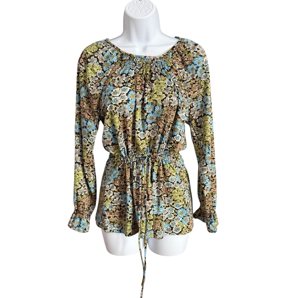 Vintage Catalina Multicolor Floral Blouse women’s size 8